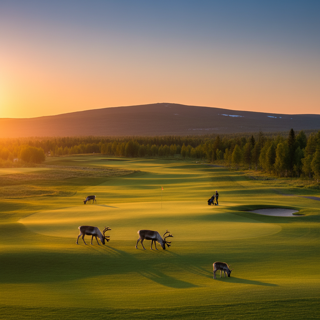 Arctic Golf: Teeing Off at Midnight on the Slopes of Levi