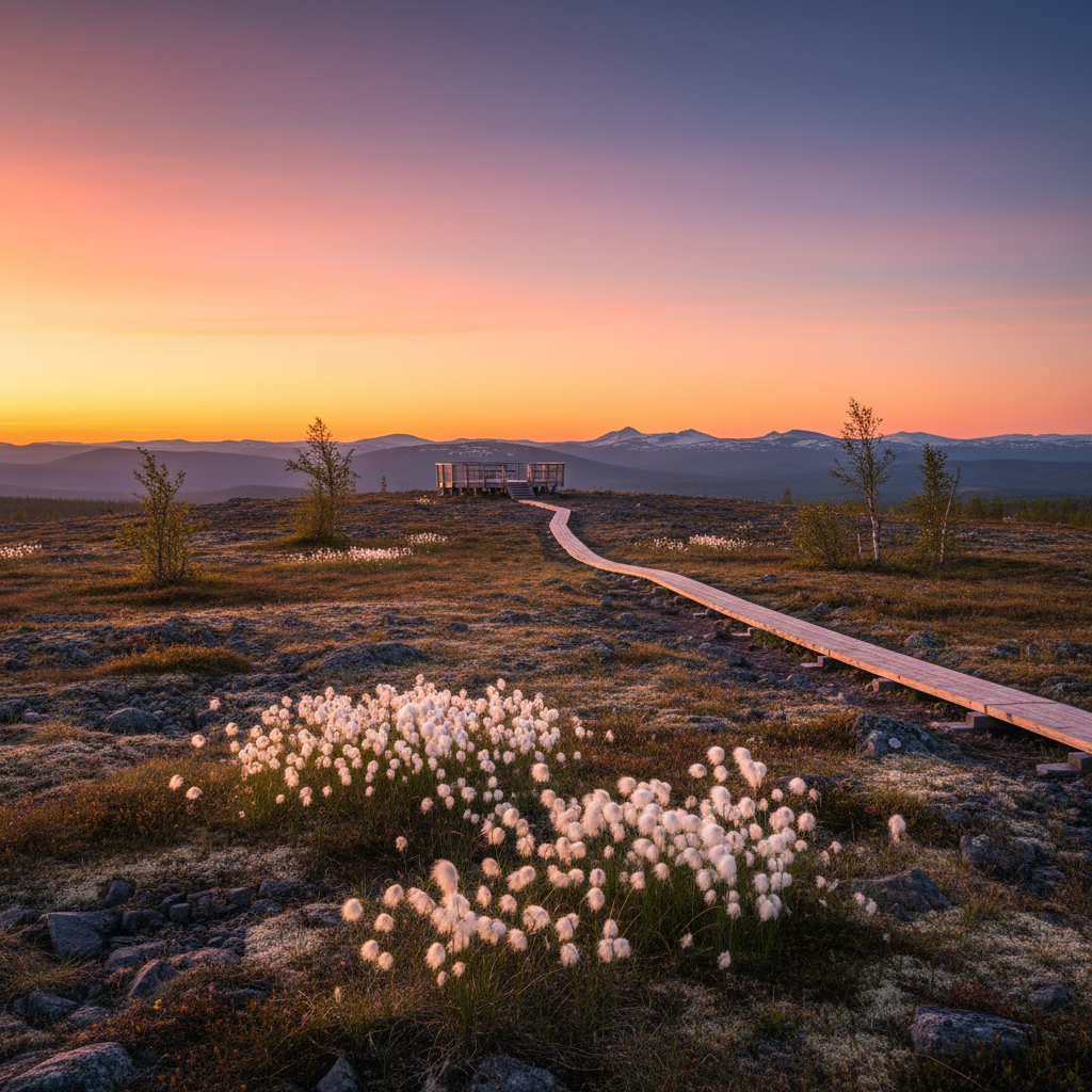 Basking in the Gold: The Midnight Sun at Mount Levi