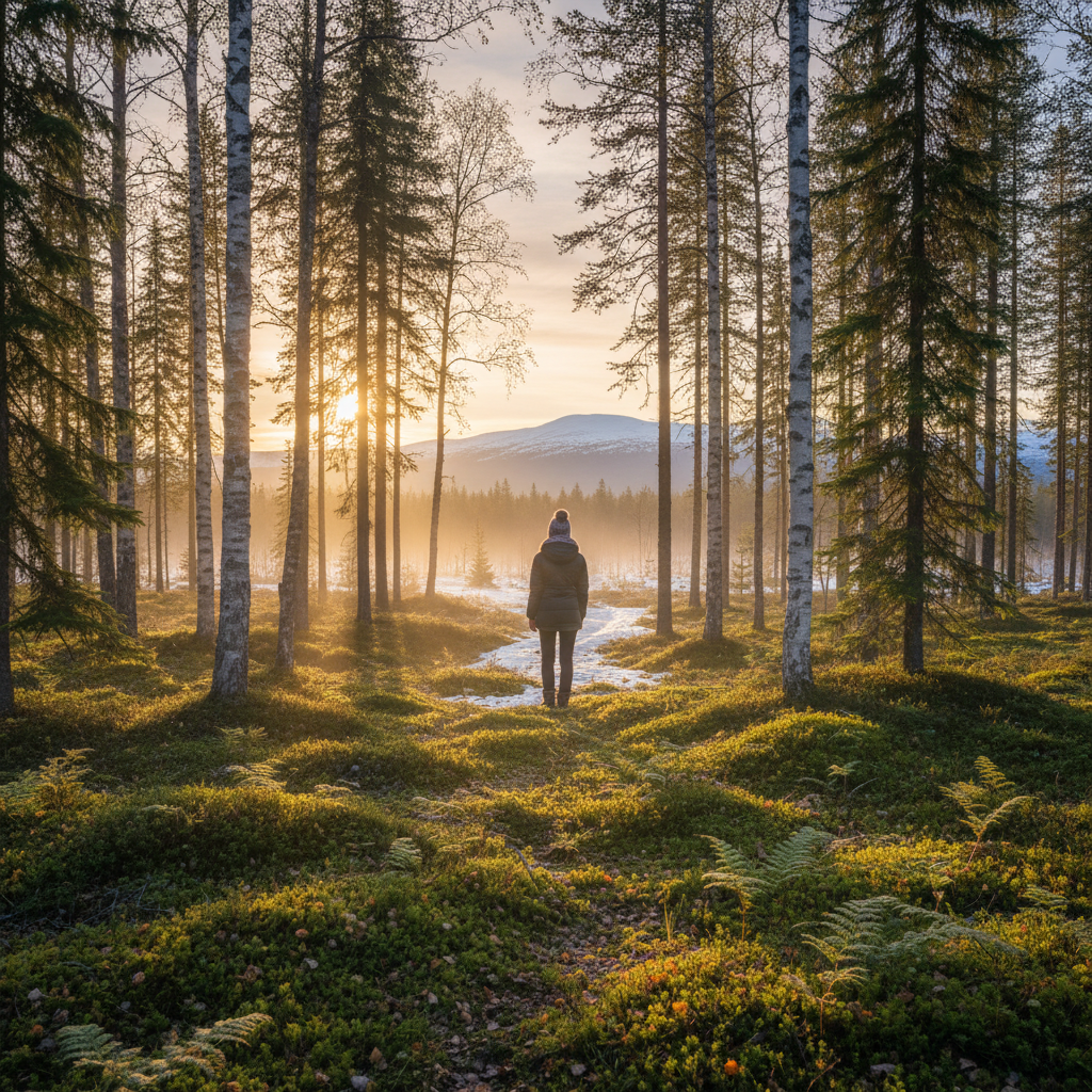 Starlit Hues and Silent Canopies: The Art of Forest Bathing in the Pallas-Ylläs National Park
