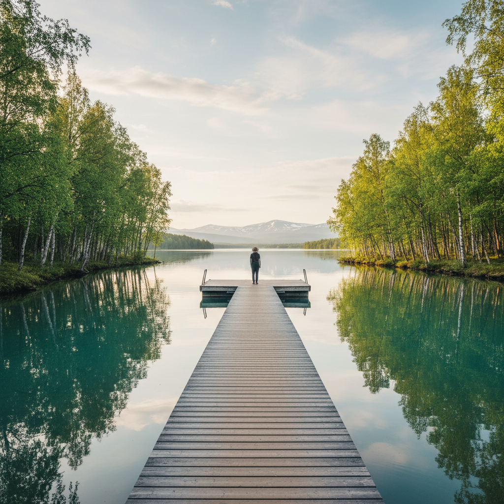 The First Swim: Pristine Glacial Plunges in the Crystal Waters of Lake Pyhäjärvi