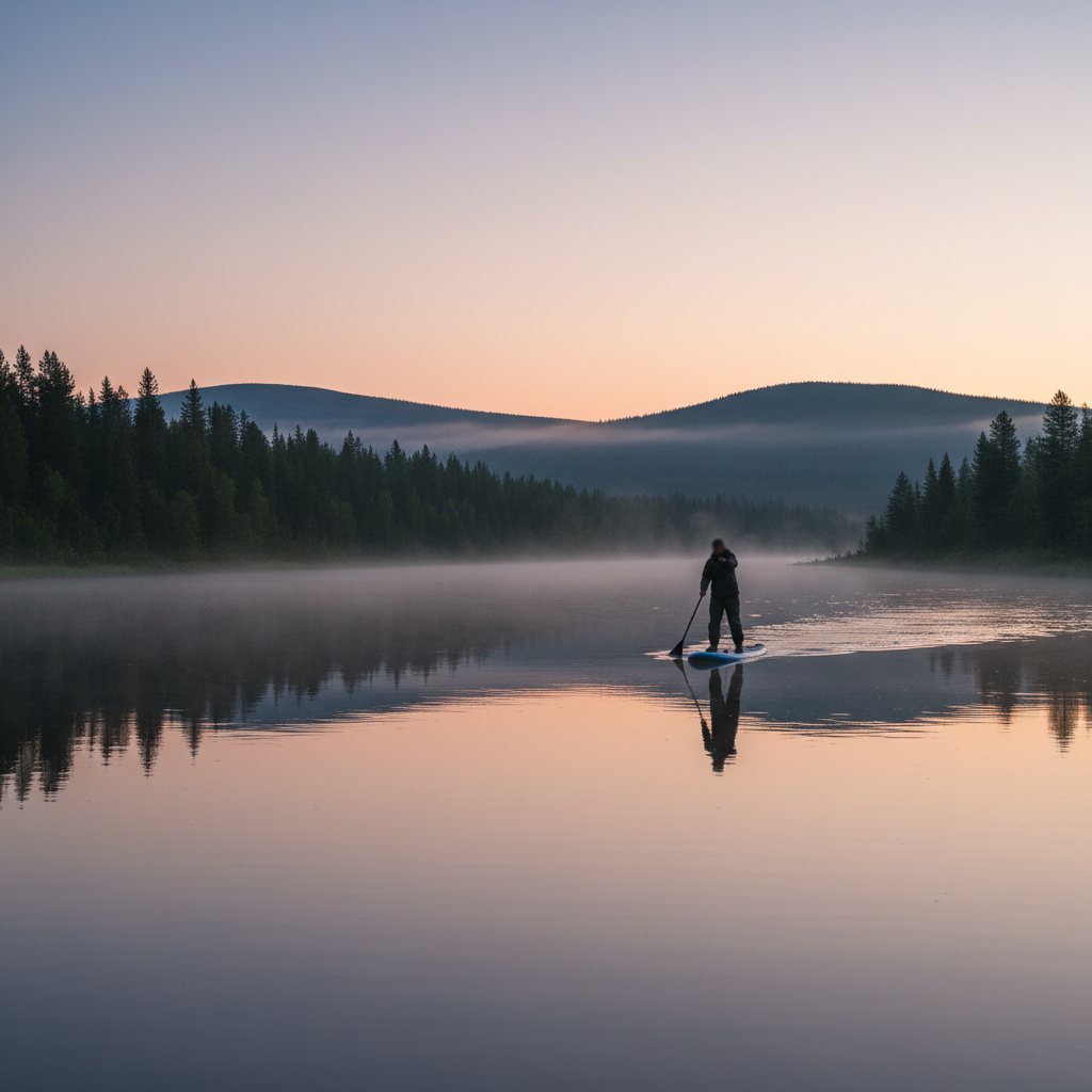 The Glass Surface: Stand Up Paddleboarding the Ounasjoki at Dawn